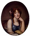 Jean Baptiste Greuze Famous Paintings - Portrait Of A Young Woman, Said To Be The Artist's Daughter